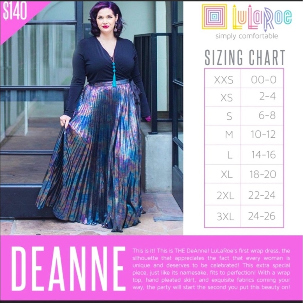 LuLaRoe DeAnne Pleated Wrap Dress
